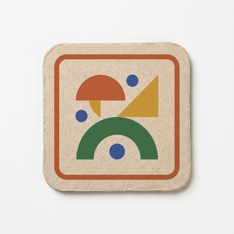 Square Pulpboard Coaster — 3.75" Custom