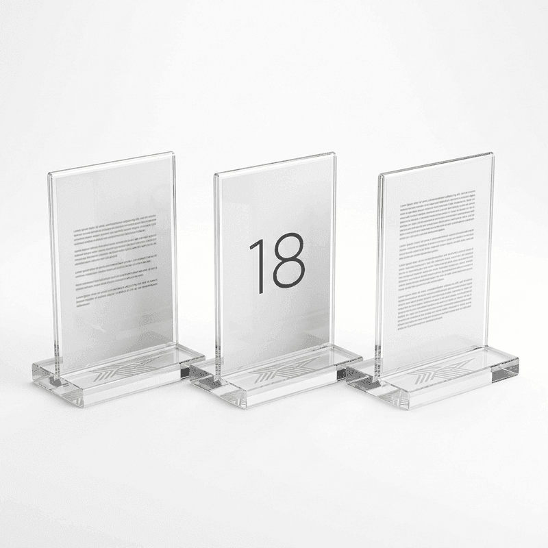 Table Number Holder — Laser-Cut Acrylic